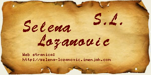 Selena Lozanović vizit kartica